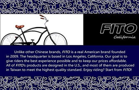 Fito Oversize 10.5" x 9.5" Synthetic Leather Retro Beach Cruiser Bike Seat
