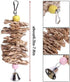 Hamiledyi Parrot Toys, Chewing Bird Toy Cuttle Bone, Beak Grinding Cage Hanging Bell for African Greys, 3 Pack