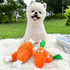1Pc Orange Soft Dog Toys - Cute Carrot Plush Chew Squeaker Sound Pet Puppy Supplies with Multi-Squeaks