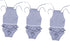 3pcs One-Piece Dog Period Pants Underwear for Female Dogs Light Grey Absorbent