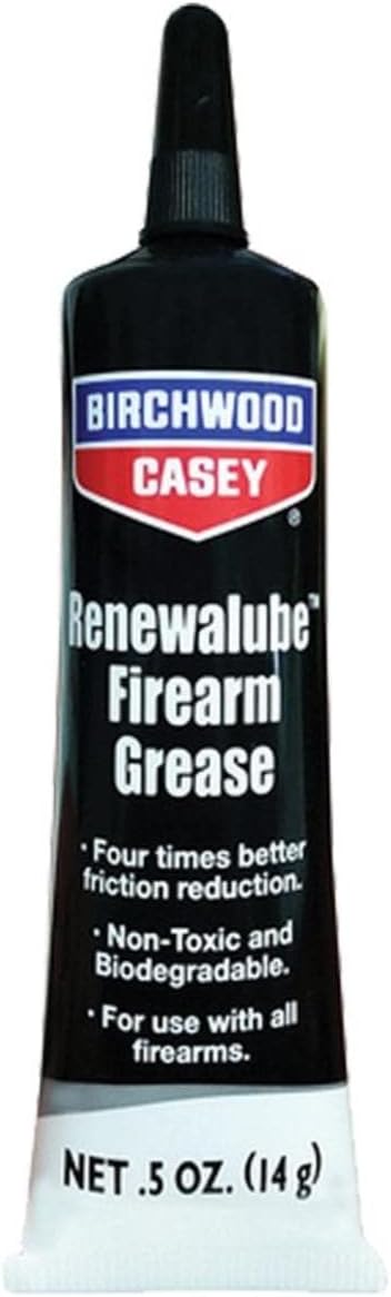 Birchwood Casey Renewalube Bio Gun Grease, 0.5oz Tube | Long-Lasting Water-Resistant Gun