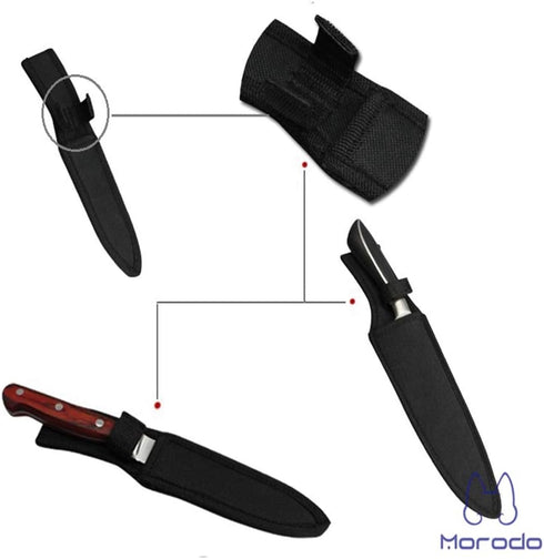 Morodo 8" Chef Knife Scabbard Sheath, Black Nylon