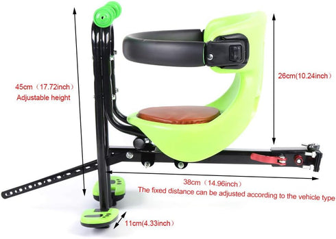 Gdrasuya10 66lbs Bicycle Front Seat, Load-Bearing B-a-by Bicycle Seat Front Mounted Bike Seat K-i-ds Saddle Carrier