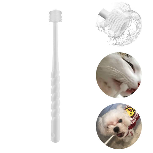 360-Degree Soft Yorkie Toothbrush, Small Dogs Puppy Toothbrush (Colors Vary)