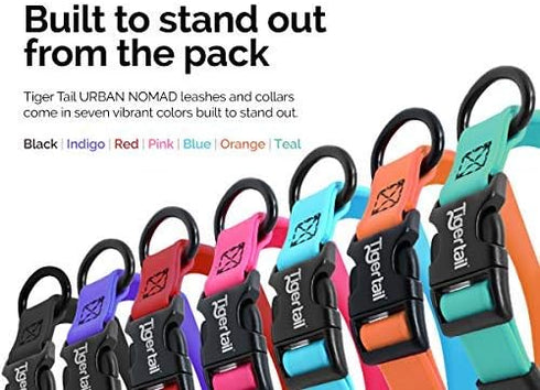Urban Nomad Dog Collar - Waterproof, Odor Proof, Durable, Anti-Mat & Lightweight - Premium Coated Nylon - Teal, Medium
