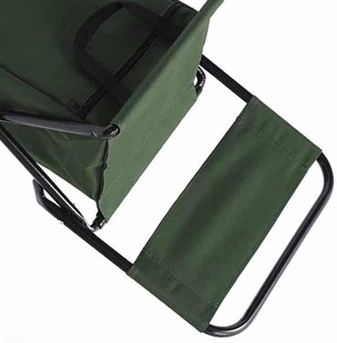 ERYUE Folding Chair Outdoor Portable Fishing Leisure Chair with Storage Pocket Bag, High Bearing Capacity for Camping