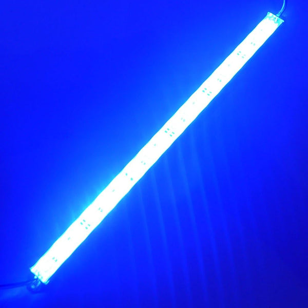 12" 18LEDs 5050 Blue 460nm Aquarium LED Strip Light, Waterproof Aluminum, 12V DC Grow Bar Light