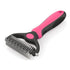 Pet Hair Removal Tool, Dematting and Deshedding Brush for Dogs and Cats, Double Sided Grooming Brush Hair Shedding Comb