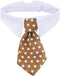 ZTON Bowtie for Little Puppy, Handcrafted Adjustable Formal Collar Neck Tie for Dogs & Cats (L, Coffee Star)