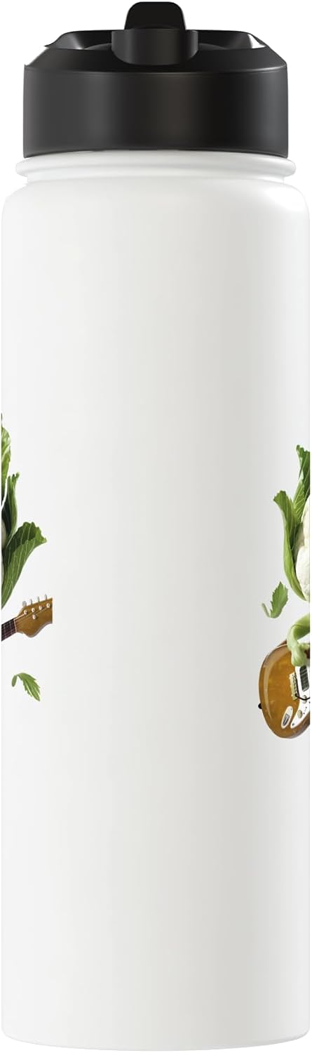 Funny Cauliflower Guitar Design Cauliflower Guitar Stainless Steel Insulated Water Bottle