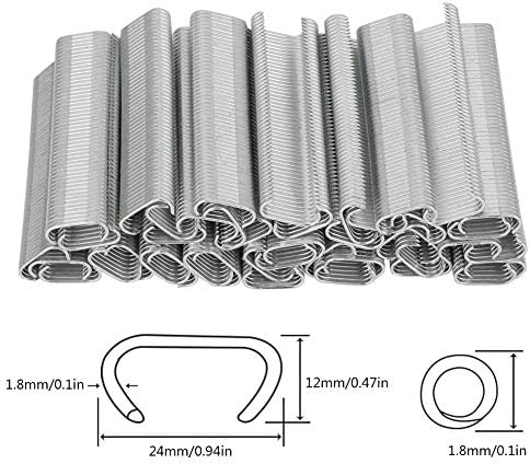 2500Pcs 8mm C-type Ring Pliers Staple Set for Animal Fence Cage, Chicken, Pig, Bird, Pet Cage M Nail