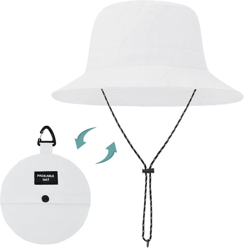 Waterproof Bucket Hat for Women Men Rain Hat Wide Brim Packable Sun Hat UV Protection Summer Beach Fishing Hiking Safari Hat