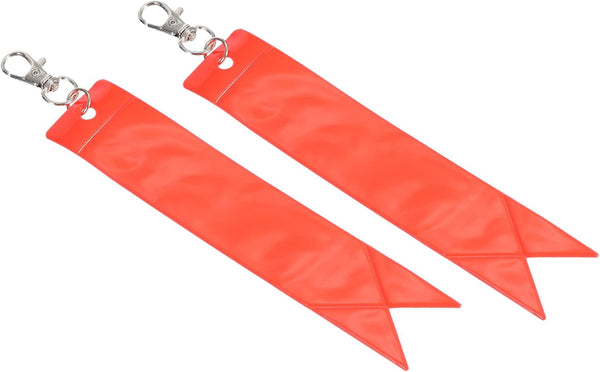 PATIKIL Safety Reflector, 2 Pack Tag Pendant PVC Reflective Gear Keychain for Backpack Bag Jacket (Fluorescent