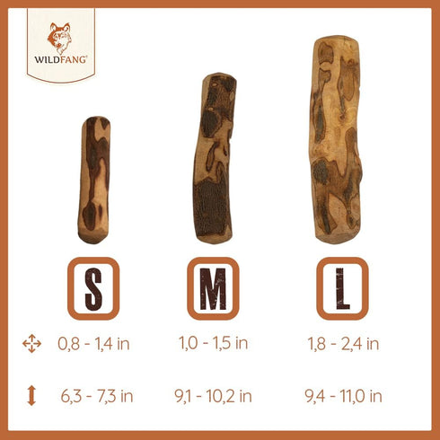 Wildfang Olive Wood Chewing Stick for Dogs, 100% Natural Toy for Dental Care & Training