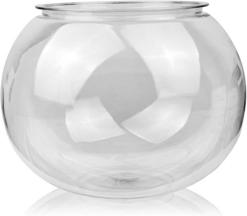 Newpol 3 Gallon Plastic Fish Bowl, 11.5L Aquarium Fish Tank