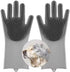 Sene Pet Grooming Gloves, Silicone Hair Removal Gloves, High Density Teeth Bathing Shampoo Scrubber for Dogs and Cats