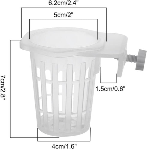Generic 2PCS Aquarium Plant Holder - Translucent PP Plant Pot with Holes - Hangable Fish Tank Plant Stand for Indoor
