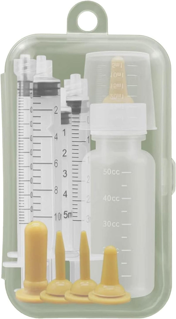 Generic Pet Bottle and Replacement Mini Pacifier with Syringe for A Variety of