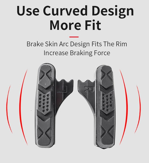 One Pair CNC Bike Brake Pads, Professional Bicycle Caliper Brake Pads for Carbon Rim Road Bike Brake Blocks Set
