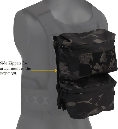 Tactical Adapt Back Panel Assault Backpack - Double Pouch for MOLLE Hunting Tactical Airsoft Vest