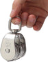 Stainless Steel Double Wheel Pulley Block for Wire Rope Chain Traction, Double Pulley