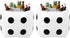 Pickmesh Inflatable Dice Cooler Casino Party Decor 18 Inch Giant Inflatable Dice