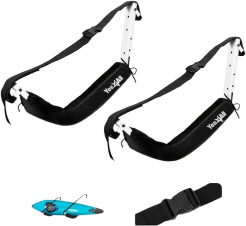 Yes4All Kayak Storage Rack - 400lbs Kayak Wall Mount Rack with 4 Adjustable Levels for Indoor & Outdoor Storage