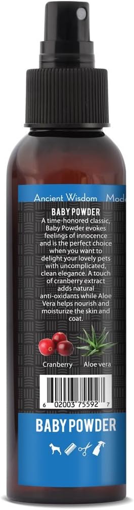 RELIQ Aroma SPA Baby Powder Botanical Mist Cologne for Dogs and Cats. Spray on The Coat After Bath to give Your Dog a