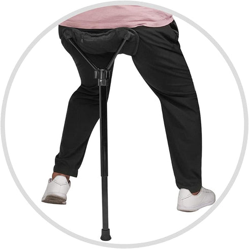 KADSXIYA Adjustable Telescopic Folding Stool Portable Single Leg High Chair Tall Slacker Chair for Outdoor Camping