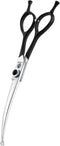 6.5" Downward Curved Dog Grooming Scissors, Safety Round Tips Shears for Grooming Face and Paws for Dogs & Cats