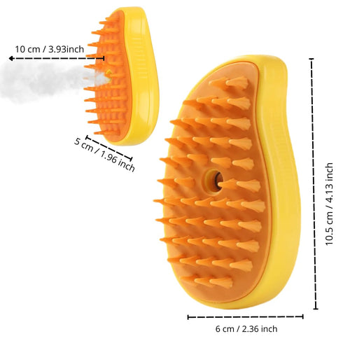 FEGAOSTORE 4-1 Cat Brush with Steam, Misting Cat Brush, Pet Massage Comb for Dogs & Cats