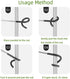 Outdoor Lighting Hooks for Camping Tent Lamp Hanger, Garden Lights, Bird Feeders, 3 Big Lantern Hooks
