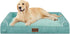 Large Orthopedic Dog Bed, Washable with Bolster, Egg Crate Foam Couch Sofa Waterproof, Removable Cover for Medium Large