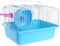 Pet Hamster Cage with Running Wheel, Water Bottle, Food Basin, Portable Carrier House Mice Home Habitat for Going Out,