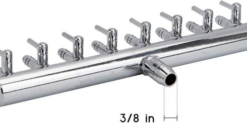 Stainless Steel 12 Ways Air Flow Splitter Lever Control Valve for Aquarium