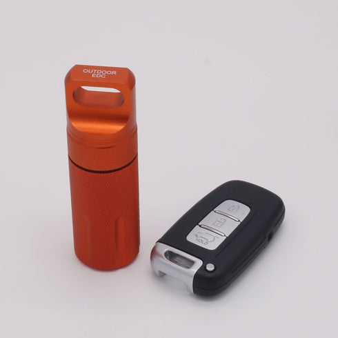 HRX Package Outdoor Waterproof EDC Survival Container Capsule, Airtight Aluminum Pill Bottle (2PCS)