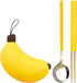 Dexprosy Creative Travel Cutlery Set with Banana Case - Reusable Stainless Steel Spoon,