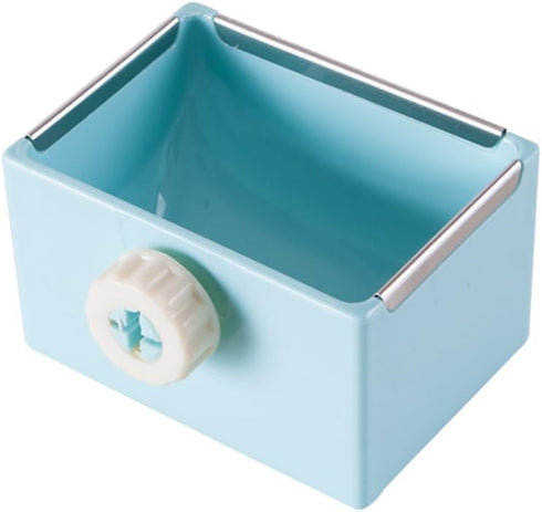 Cage Feeder Food & Water Hay Bowl Dish Bin for Small Animals, Yellow, for Rabbit, Guinea Pig, Chinchilla, Hamster,