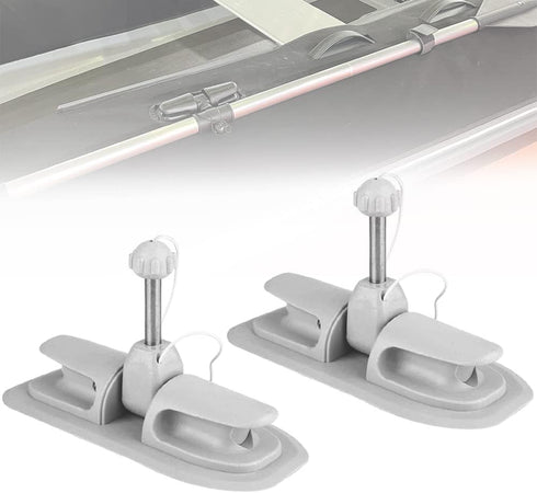 Kayak Paddle Holder - Universal Rotating Oar Lock Mount Patch for Inflatable Boat, Raft, Canoe, 2 PCS