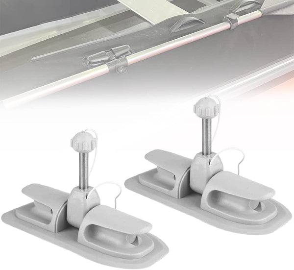 Kayak Paddle Holder - Universal Rotating Oar Lock Mount Patch for Inflatable Boat, Raft, Canoe, 2 PCS