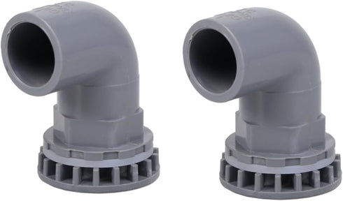 2pcs Aquarium Return Fitting Kit, Drain Connector for Fish Tank Water Supply Tube Drainage Part PVC Connector