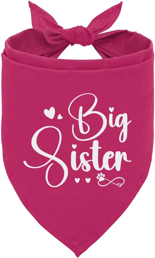 WDSXWH Big Sister Dog Bandana, Big Sister Bandana for Dog, Dogs Bandanas for