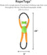 ZippyPaws - RopeTugz Tree Frog Dog Toy - Durable Rope, Squeaky Chew Toy, Perfect for Tug of War, Suitable for Small, Medium, and Large Breeds - Machine Washable