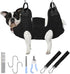 PatiencET Dog Grooming Hammock for Nail Trimming - Small Dogs Hanging Harness Sling (Black S)