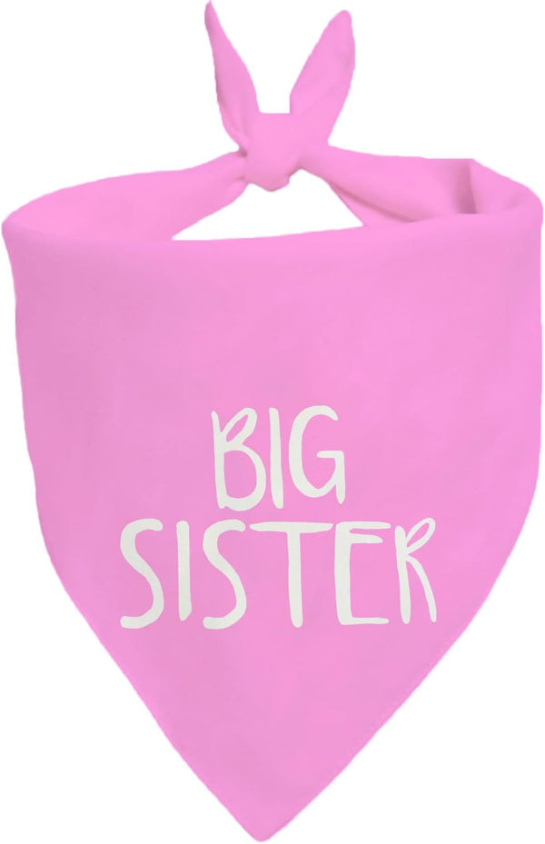 Big Sister Dog Bandanas Pink Dog Scarfs for Small Medium Large Dogs,