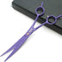 KINGSTAR 7.0in. Set,Straight Set Comb,case,A429 Matt Purple Professional Pet Grooming Scissors & Thinning & Curved