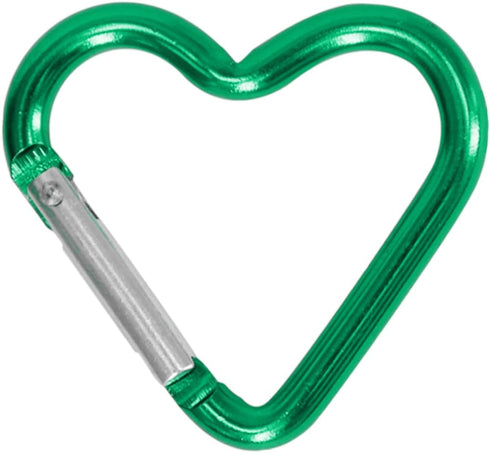 Heart Shaped Carabiner Clip, Aluminum Alloy Keychain Clip, Heavy Duty Spring Snap Hook for Camping, Backpack