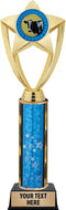 Crown Awards Cow Trophies, 11" Gold Star Dairy Cow Trophy with Engraving