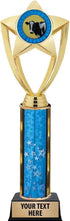 Crown Awards Cow Trophies, 11" Gold Star Dairy Cow Trophy with Engraving