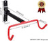 Foldable Bike Wall Mount Hanger, Horizontal Bicycle Storage Rack with Screws, Red Bike Hook for Garage Indoor Shed